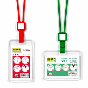 Porte-cartes d'identité clair porte-Badge robuste couvercle de protection de <span class=keywords><strong>carte</strong></span> en plastique protecteur de Badge Transparent étui de <span class=keywords><strong>carte</strong></span> de sécurité - Product Image 1