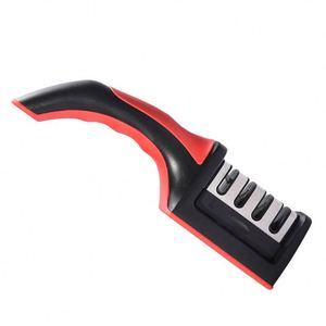 Aiguiseur universel pour couteaux et ciseaux de cuisine, outil d'affûtage pour tous types de couteaux et ciseaux, rouge et noir - Product Image 3