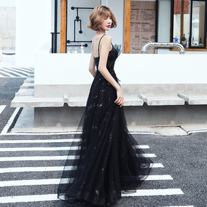 Abiti da sera lunghi in cristallo senza spalline neri di lusso Sexy lussuosi - Product Image 5