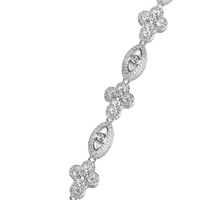 Chaîne à maillons tendance en laiton plaqué or 18 carats avec zircon 5A, motif œil croisé cubain, bijoux de fête pour unisexe