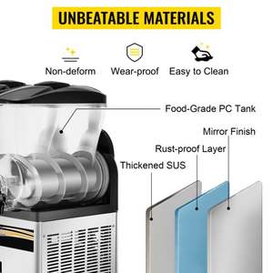 Slush Machine 2 Tanques 15L * 2 Bebida congelada 1000W Uso comercial - Product Image 4