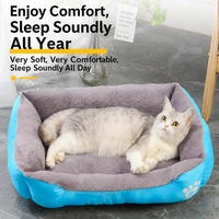 Coussin pour chien de couleur bonbon pour chiens et chats de petite et moyenne taille, en peluche Oxford, lavable en machine, six tailles