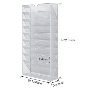 Organizador <span class=keywords><strong>de</strong></span> <span class=keywords><strong>Archivos</strong></span> <span class=keywords><strong>de</strong></span> Pared con 10 Bolsillos, Porta <span class=keywords><strong>Archivos</strong></span> <span class=keywords><strong>de</strong></span> Malla, Organizador <span class=keywords><strong>de</strong></span> Pared para Revistas, Correo, Papel y Documentos, Carpeta Metálica para Almacenamiento <span class=keywords><strong>de</strong></span> <span class=keywords><strong>Archivos</strong></span> - Product Image 4