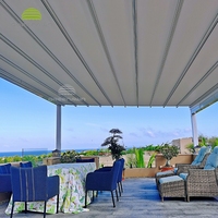 Toits rétractables motorisés, pergola d'extérieur, ombrage, pergola en aluminium et PVC, toit pliable