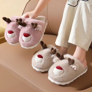 Etiquetas de algodón ligero de alta calidad para pantuflas de uso doméstico, con lazo de encaje bordado para invierno, logotipo antideslizante, bajo precio para primavera. - Product Image 1