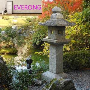 Luce decorativa della lanterna del giardino giapponese del granito naturale all'aperto intagliato a mano per il paesaggio del cortile - Product Image 1