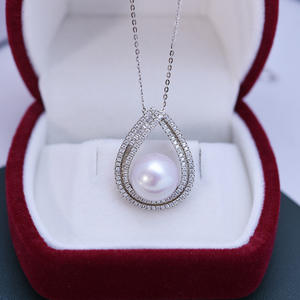 Collar con Colgante de Plata S925 de Zhuji Danshui, Perla Redonda de 11-12 mm, Color Morado Demonio, con Ligeras Imperfecciones - Product Image 4