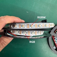 Bande de LED 12 Volts WS2812B 5V RGB 3mm 5V RGB LED 4 Broches 60 LED par Mètre RGB WS2812B 144 LED Pixel