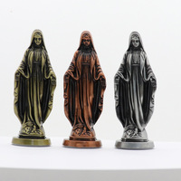 Statuette catholique créatif rétro alliage Maria voiture ornements pour la maison bureau décoration bijoux artisanat