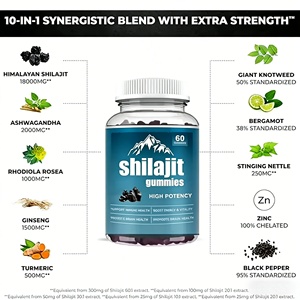 Complément alimentaire Shilajit Gummies 2000mg <span class=keywords><strong>à</strong></span> base de résine de Shilajit, <span class=keywords><strong>miel</strong></span>, mousse de mer naturelle, huile de nigelle et Ashwagandha, de <span class=keywords><strong>la</strong></span> marque State-owned Capital Himalaya - Product Image 3