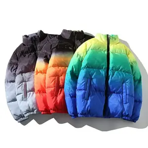 Chaqueta de Plumón de Invierno para Hombre, de Alta Calidad, Holgada, de Color Sólido, Impermeable, Cortavientos, Reversible, con Diseño de Logotipo Personalizable - Product Image 1