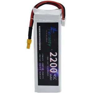 Batería Eléctrica LiPo Syncovia 11.1V 2200mAh 3S 45C con Conector T para Dron RC, Helicóptero, Quadcopter, Avión, Uso Interior y Exterior - Product Image 1