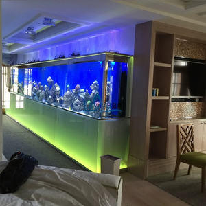 Support TV pour aquariums et <span class=keywords><strong>aquarium</strong></span> à mur vertical avec technologie intelligente intégrée, pompe à air et décor d'<span class=keywords><strong>aquarium</strong></span> en bois flotté - Product Image 5