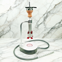 Ensemble de narguilé chicha avec tuyau en caoutchouc, lumière LED, fusée, élégant, accessoire de fumage de bar, décoratif coloré, portable