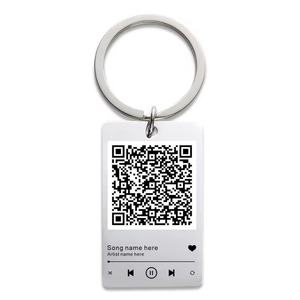 Llavero con Código QR Personalizado, Canción Favorita, Escaneo QR, Llavero de Acero de Titanio, Llavero Musical de Spotify con Logotipo Personalizado - Product Image 5