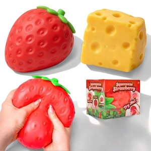 Large Size Strawberry Squeezing Toy Soft Slow Rebound Realistic Fruit Stress Relief Toy for Kids Adults - Product Image 1
