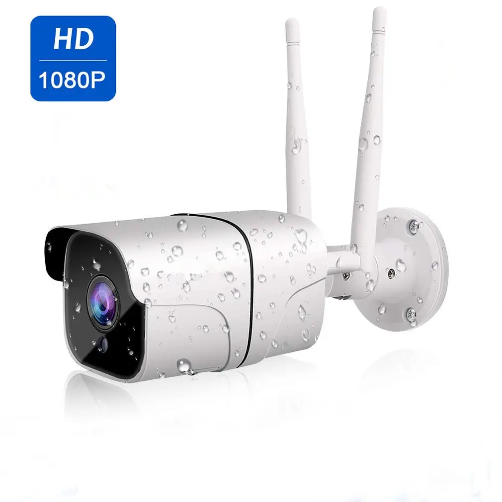 Kamera Luar Ruangan Keamanan Wi-fi HD 1080P, Deteksi Gerakan, Audio 2 Arah, Mendukung Kartu SD