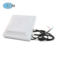 Lector RFID UHF ACM812A de 2m-5m, Antena Pasiva de 6dbi, WG26/34, RS232, RS485, TCP/IP, Lector de Tarjetas RFID de Largo Alcance