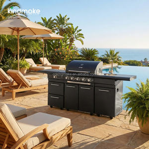 ชุดเฟอร์นิเจอร์ครัวกลางแจ้งสแตนเลสกันน้ำสำหรับสวนและลานบ้าน ขายส่งชุดครัวบาร์บีคิวสำหรับรีสอร์ทและวิลล่า - Product Image 6