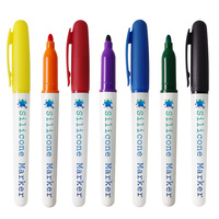 Ensemble de marqueurs effaçables à sec en silicone KHY 12 couleurs - Encre colorée pour usage au bureau/à l'école