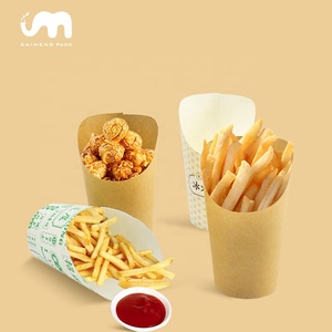 <span class=keywords><strong>Taza</strong></span> desechable <span class=keywords><strong>de</strong></span> papel para patatas fritas personalizada, caja <span class=keywords><strong>de</strong></span> patatas fritas, tazas con cuchara para patatas fritas impresas con logotipo personalizado, tazas para aperitivos, fábrica personalizada - Product Image 3