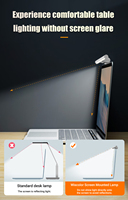 Barre lumineuse portable moderne pour moniteur, alimentée par USB, mini lampe LED tactile à intensité variable, protection oculaire, à clipser pour le bureau et les voyages d'affaires