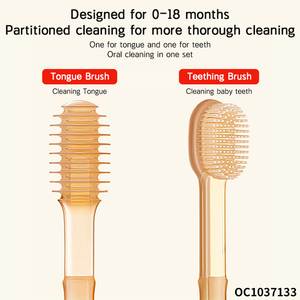 Revêtement de langue multifonctionnel propre en forme de brosse à dents pour bébé en silicone pur et imperméable pour bébé avec boîte de rangement - Product Image 5