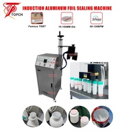 Scellant automatique par induction de papier d'aluminium de bouchon de bouteille de canette en verre en plastique alimentaire Machine à sceller par induction continue