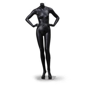 Espositore Femminile di Alta Gamma per Negozi di Abbigliamento <span class=keywords><strong>Donna</strong></span>, Manichino a Figura Intera in FRP Nero Opaco per Vetrine - Product Image 4