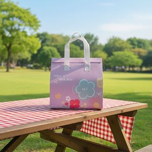 ถุงหิ้วแบบไม่ทอปรับแต่งได้ ถุงเก็บความร้อนแบบใช้แล้วทิ้งบุฟอยล์อะลูมิเนียมสำหรับส่งอาหาร ชา เค้ก และอาหารแบบนำกลับบ้าน - Product Image 1