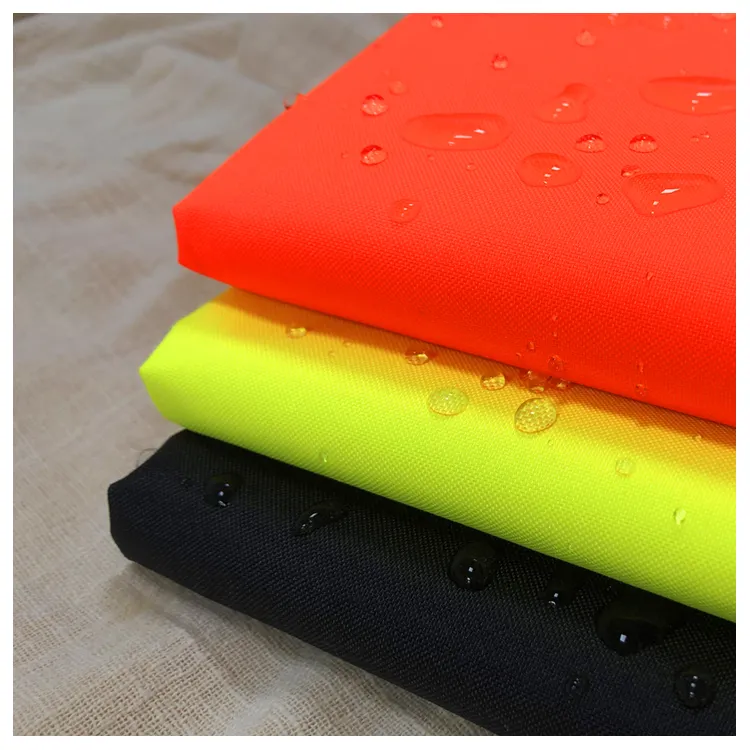 300D low elastic silk wet coating Oxford waterproof fluorescent fabric jacket cloth