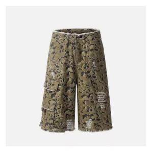 Pantalones Cortos Cargo de Camuflaje al por Mayor, de Algodón Personalizado, de Pierna Recta, Casuales, Desgastados, Bermudas, para Hombre - Product Image 4