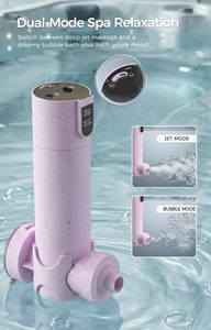 Jet de Bain pour Spa, Jet de Bain Portable Rechargeable Sans Fil pour <span class=keywords><strong>Baignoire</strong></span> avec Verrouillage par Aspiration, Mode Bulles - Product Image 3