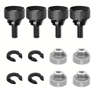 Kit Penutup Tombol Mur Baut Sekrup <span class=keywords><strong>Fender</strong></span> Belakang Berbahan <span class=keywords><strong>Alloy</strong></span> dengan Ulir 1/4"-20 untuk Harley Sportster Fatboy Dyna Softail Chopper - Product Image 4