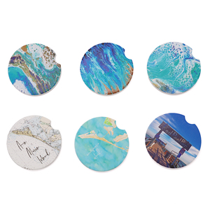 Factory coaster Roller <strong>Slate</strong> Wooden Roller coaster for Sale Custom for Drinks Cork Wood Leather Silicone Resin coaster - Product Image 2