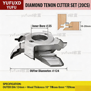 YUFU Diamond Uncoated 45 Degrees Tenon Close Knife Woodworking Milling Cutter HRC 70-93 OEM/ODM Customizable - Product Image 4