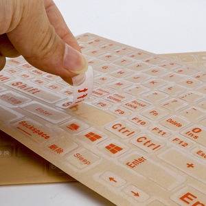 Pegatinas de teclado transparentes árabes, pegatinas de teclado con letras personalizadas, pegatina de diseño de letras del alfabeto para ordenador portátil de escritorio - Product Image 2