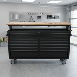 Armadio Portautensili in Acciaio Inossidabile da 61 Pollici, 9 Cassetti, Capacità 100 libbre, Personalizzabile OEM, Durevole per Negozi <span class=keywords><strong>di</strong></span> Ferramenta e Uso Domestico - Product Image 1