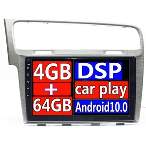 IPS DSP 4GB 64GB AutoRadio 1Din Android 9เครื่องเล่นมัลติมีเดียสำหรับรถยนต์สำหรับโฟล์คสวาเก้น VW Golf 7สเตอริโอ GPS Navigation Head Unit 8 Core