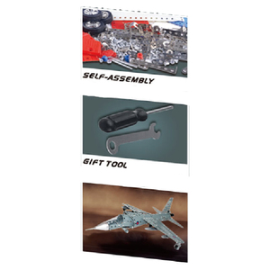 QS Hot Phổ Biến Hơi Nước Mầm Non Kim Loại Lắp Ráp Máy Bay Gạch Đồ Chơi Trẻ Em 8 + lứa tuổi Hợp Kim DIY Xây Dựng Khối Máy Bay Bộ Đồ Chơi - Product Image 5