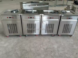 Machine commerciale de petit pain de crème glacée de friteuse de yaourt de fruits frais surgelés de pot unique - Product Image 6