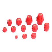 Isolateur hexagonal de la série SM, rouge, pour support électrique de barre omnibus