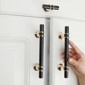 Poignées <span class=keywords><strong>de</strong></span> porte symétriques en acier inoxydable, aluminium et verre, coloris blanc, noir, or, or rose, pour portes d'entrée et portails - Product Image 5