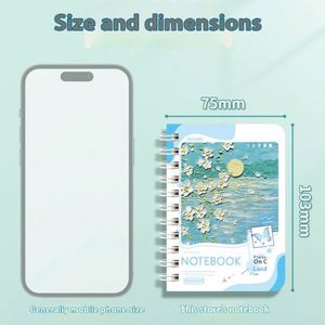Libreta Pequeña y Elegante A7, Mini Libreta de Bolsillo, Libreta Espiral Portátil para Estudiantes, Notas Escritas a Mano, Registro de Palabras, Tamaño Pequeño - Product Image 5