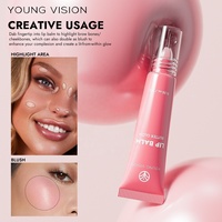 Vente en gros YOUNG VISION Gloss à lèvres liquide minéral en tube souple avec tête en cristal, 6 couleurs nacrées scintillantes disponibles, effet repulpant