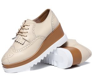 Venta al por mayor de las mujeres de punta cuadrada con cordones Plataforma Cuña Oxford <span class=keywords><strong>Mocasines</strong></span> Vestido formal Zapatos planos <span class=keywords><strong>Borlas</strong></span> de moda Oxford <span class=keywords><strong>Mocasines</strong></span> - Product Image 2