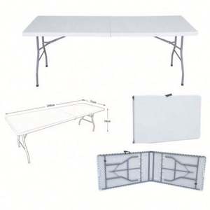 Wholesale High Quality Party <b>Tables</b> Adjustable Folding <b>Tables</b> 6ft 8ft Rectangular <b>Plastic</b> Portable Folding <b>Tables</b> - Product Image 2