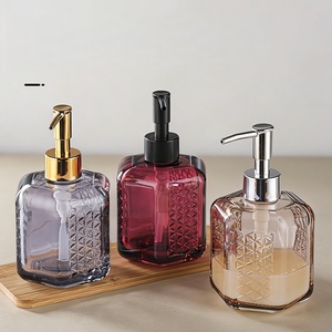 Botella <span class=keywords><strong>de</strong></span> Jabón <span class=keywords><strong>de</strong></span> Manos <span class=keywords><strong>de</strong></span> Vidrio Colorida, Dispensador <span class=keywords><strong>de</strong></span> Champú y Loción <span class=keywords><strong>de</strong></span> Gran Capacidad para Hoteles y Casas <span class=keywords><strong>de</strong></span> Huéspedes, Botella <span class=keywords><strong>de</strong></span> Embalaje con Bomba Dosificadora y Tapa <span class=keywords><strong>de</strong></span> Rosca - Product Image 1