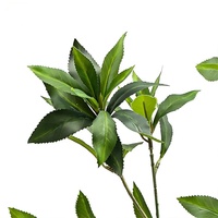 Arbre artificiel de haute qualité Silei Pieris Japonica 80 cm en PU, feuilles vertes durables, pour mariage, Noël, extérieur