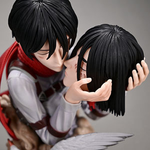 Figurine d'Anime de Haute Qualité Attack on Titan : Modèle Eren Jager (<span class=keywords><strong>Mort</strong></span>) et Mikasa Ackerman (Baiser) - Artisanat en Plastique de Personnages de Dessins Animés - Product Image 3